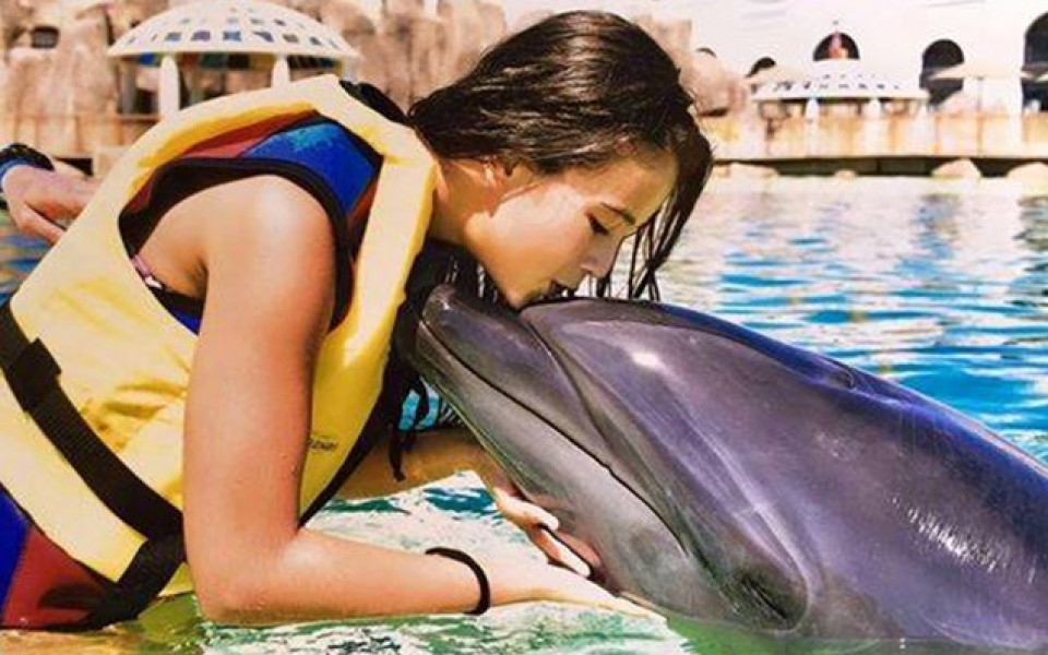 Грация се забавлява с делфини