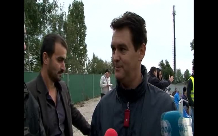 Президентът на Септември Румен Чандъров след победата над Берое