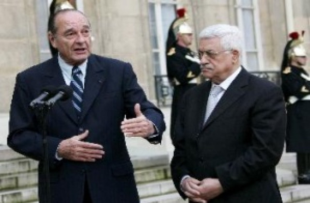 Абас поска от Ширак подкрепа за вдигане на ембаргото срещу кабината на Хамас