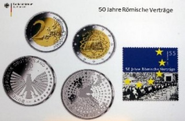 Пускат пощенска марка по повод 50 години от Римските договори