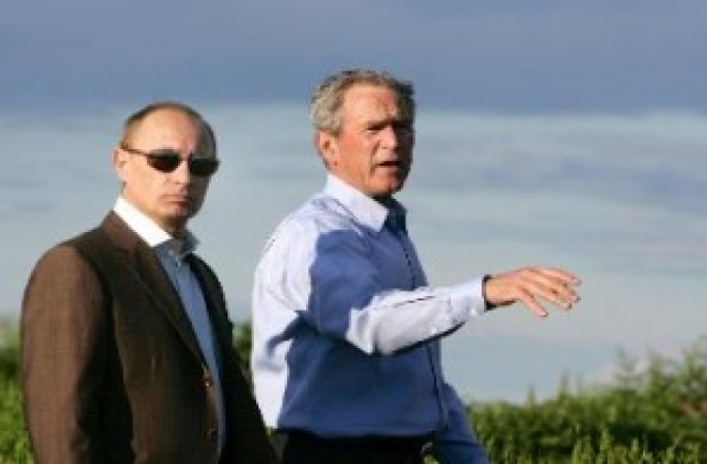 Буш гости Путин с омари и маринована риба-меч