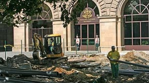 До септември продължава ремонтът пред Президентството