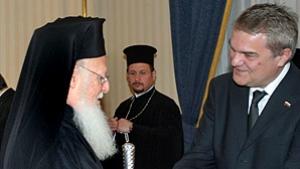 Румен Петков подари икона на Вселенския патриарх
