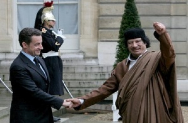 Кадафи подкрепя проекта на Саркози за Средиземноморски съюз