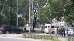 Джип блъсна патрулна кола на полицията на Кръговото