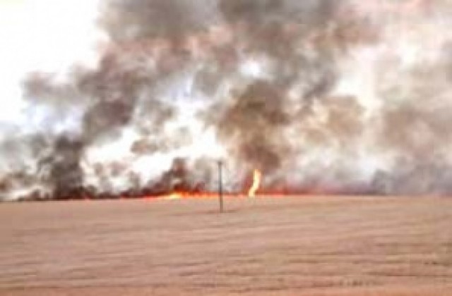 Три екипа шуменски огнеборци гасят запалени сухи треви