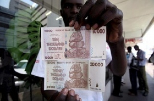 Банкнота от 1 млн. зимбабвийски долара пускат в Зимбабве