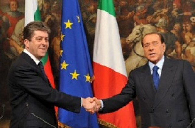 Първанов се срещна в Рим със Силвио Берлускони