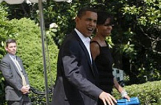Обама води Мишел на Бродуей