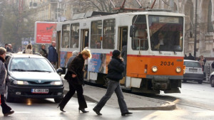 Трамвай горя в столицата