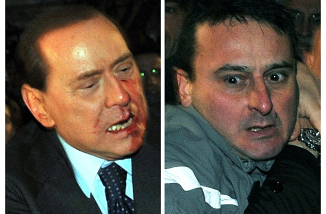 Берлускони влезе в списъка на политици - обект на нападение