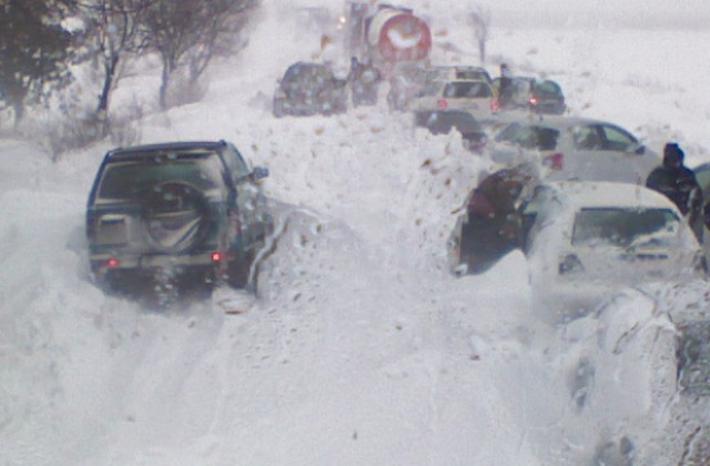 Затворен участък от пътя София - Бургас