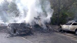 Разградска е колата в която изгоряха двама души преди Писанския