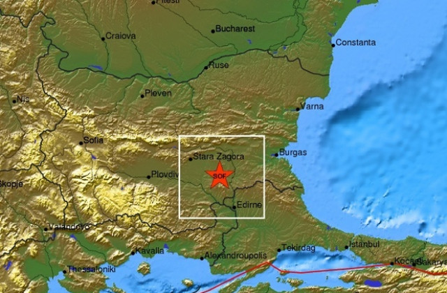 Слабо земетресение в България