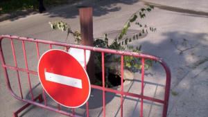 Жегата приспа Общината в Казанлък