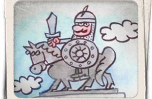 Карикатуристът Ивайло Нинов нарисува символа на Добрич