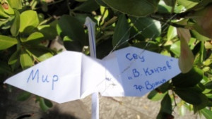Ще напиша мир върху крилете ти