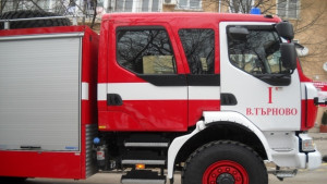 Четирима пожарникари спасяват питбул