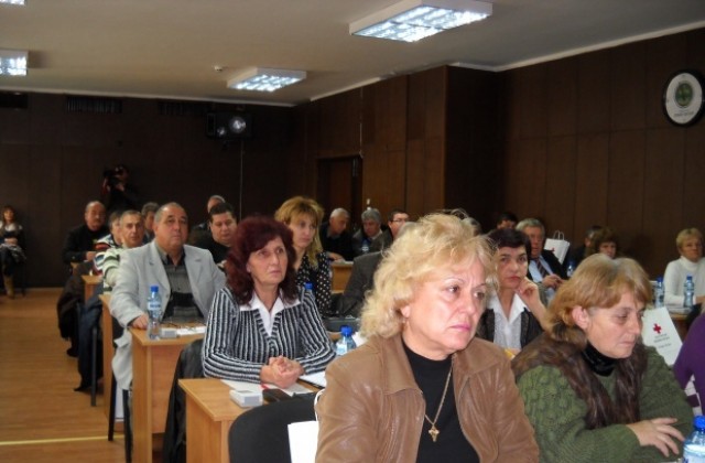 Селските кметове с поздравителен адрес от проф.Танчев