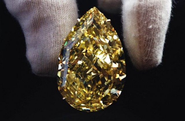 Предлагат на търг уникален по рода си 110-каратов жълт диамант
