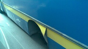 Изпадна гумата на тролей по време на движение