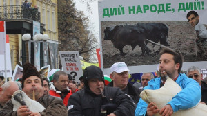 Зърнопроизводителите подариха галоши на Найденов и Дянков