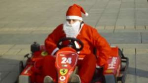 Дядо Коледа смени шейната с картинг