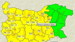 Жълт код в 22 области от страната