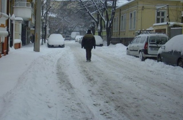 Снегът скова Русенско