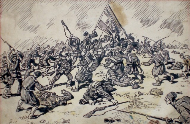 Руско-турската война в графика подредиха в галерията в Стара Загора