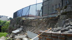 Укрепват срутването в Римските терми