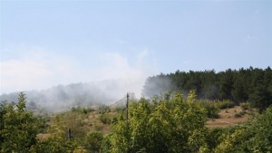 Засилена охрана и през нощта в района на пожара