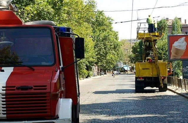 Нов инцидент със скъсани тролейбусни жици в Пловдив