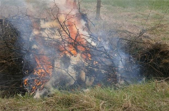 На 10 места в Хасковско горяха сухи треви