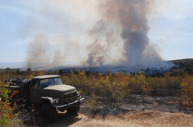 Пожарът край Брягово - на 1000 дка
