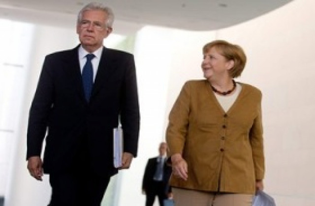 Меркел и Монти доволни от напредъка на Италия