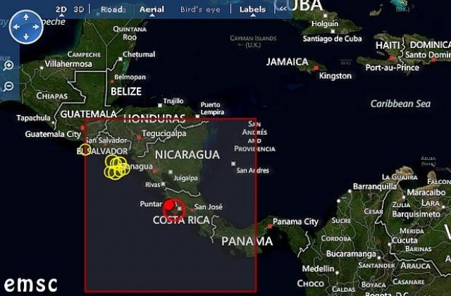 7,6 по Рихтер разлюля Коста Рика, отмениха опасността от цунами