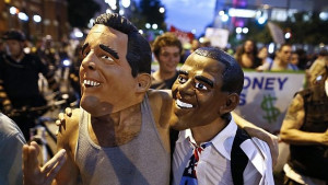 Двойници на Обама и Ромни разиграват предизборна кампания