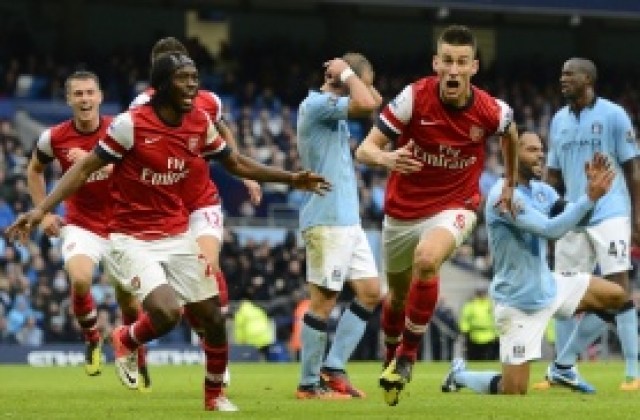 ВИДЕО: Арсенал измъкна равен от Ман Сити, Тотнъм с втора поредна победа