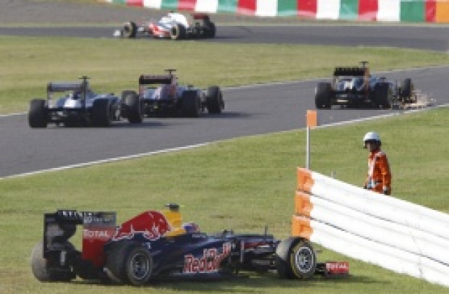 Уебър обвини лудия Грожан за катастрофата на старта в Япония