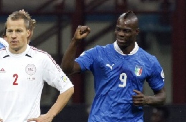 ВИДЕО: И Италия игра с 10 срещу Дания, но успя да спечели