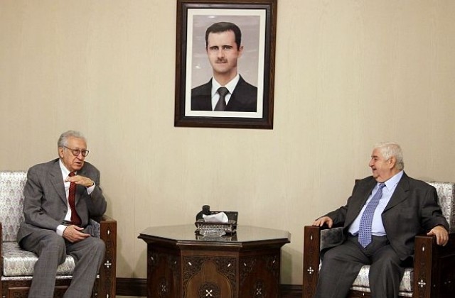 Лахдар Брахими обсъди със сирийския външен министър пътища за спиране на огъня