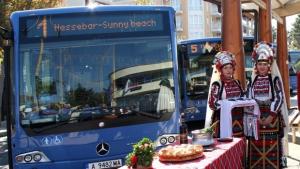 Нови автобуси по Несебър Слънчев бряг Свети Влас