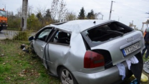 Шофьор размаза Ауди на Аспарухов мост