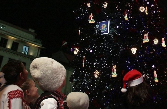 Грейва коледната елха в Гоце Делчев