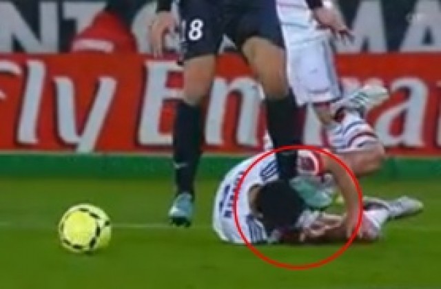 ВИДЕО: Златан стъпи на главата на сърбин, размина се без нищо