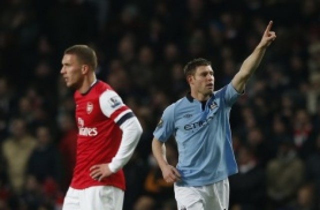 ВИДЕО: Ман Сити се справи с Арсенал и запази разликата с Юнайтед