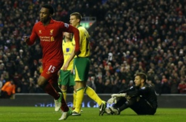 ВИДЕО: Ливърпул задуши „канарчетата“ с нови 5 гола, серията на Стъридж продължава