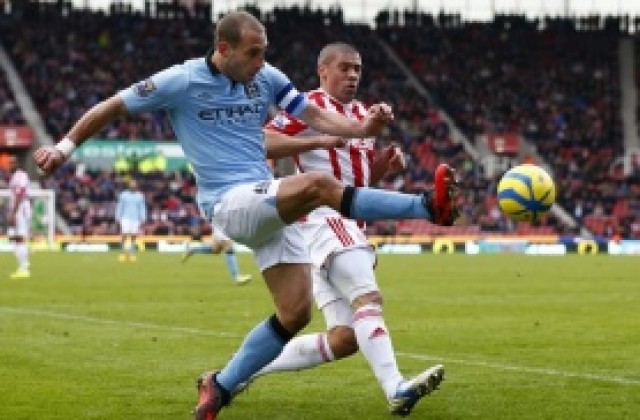 ВИДЕО: Сити пречупи Стоук с гол пет минути преди края