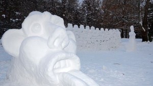 Уникални снежни фигури в курорта Бодрост